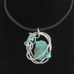 Aqua Swarovski crystal necklace.